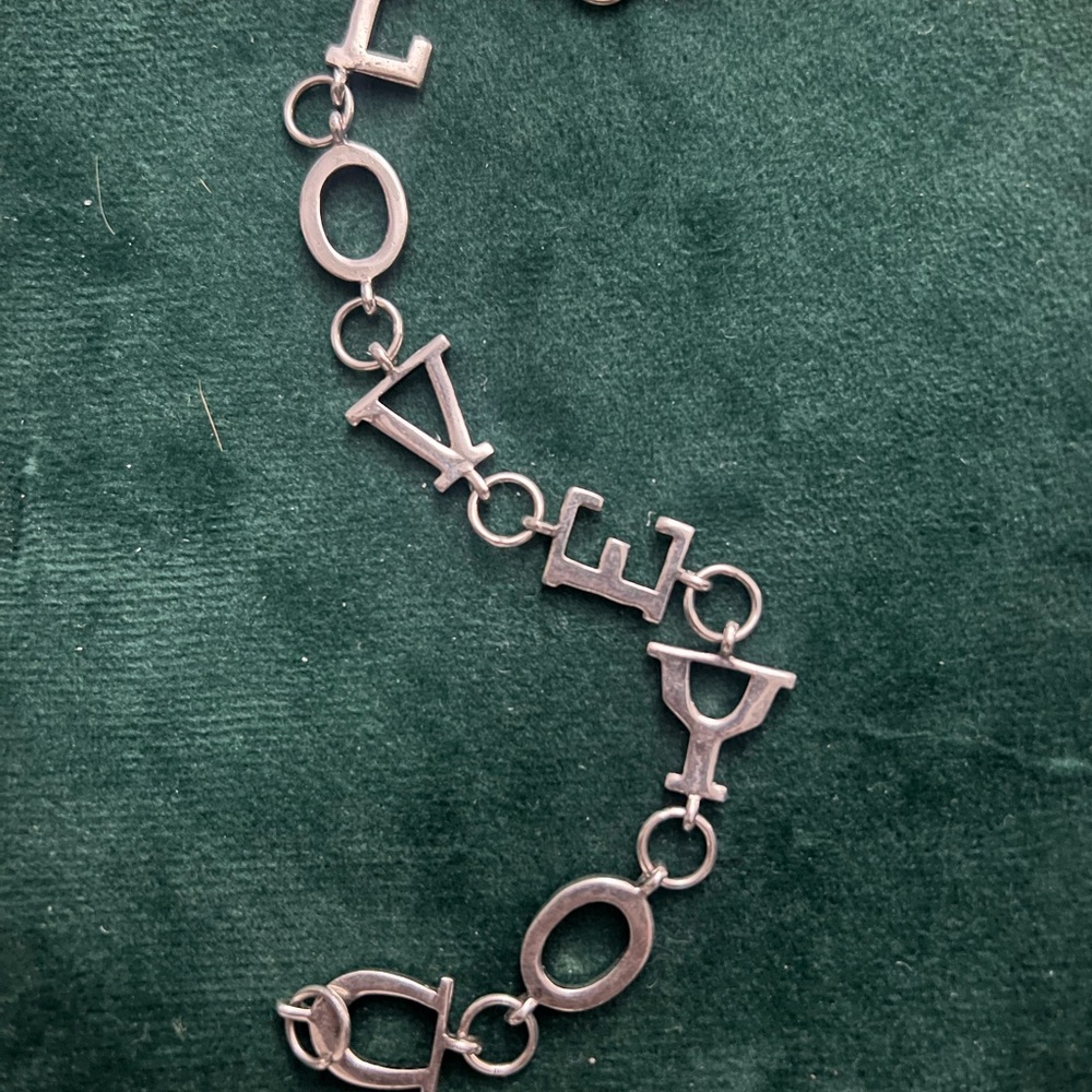 FINAL DROP Vintage 70s Sterling Silver LOVE Bracelet